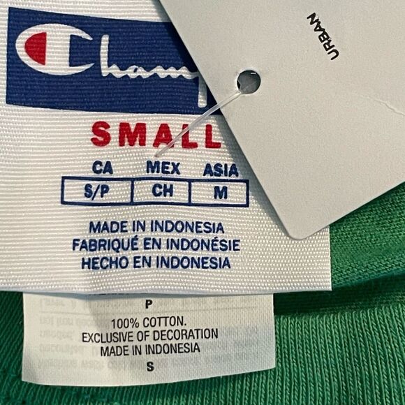 Champion Banana Graphic Tee Green Yellow Lightweight Short Sleeve Crewneck S - Picture 5 of 8